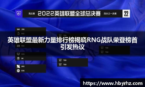 英雄联盟最新力量排行榜揭晓RNG战队荣登榜首引发热议
